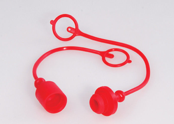 Red Plastic Hydraulic Caps And Plugs 3/8 Inch ISO7241B For LSQS2