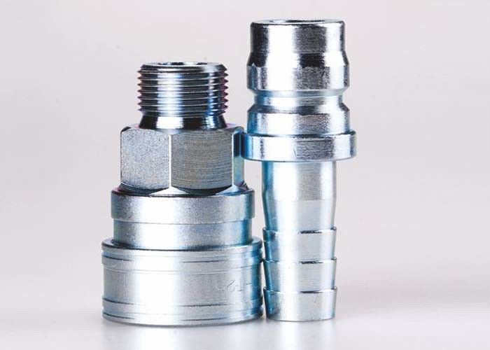 High Flow 3.5 Mpa Pneumatic Quick Disconnect Couplings QKDT Non Valve Type