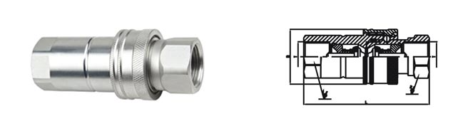 Carbon Steel Hydraulic Quick Connect Couplings , LSQ-ISOA Hydraulic Quick Disconnect Fittings