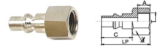 Swiss Type Air Quick Disconnect Couplings LAO Suitable For Restricted Space
