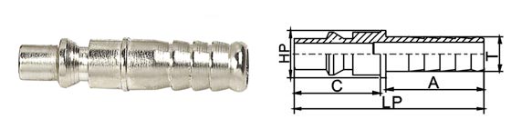 Swiss Type Air Quick Disconnect Couplings LAO Suitable For Restricted Space
