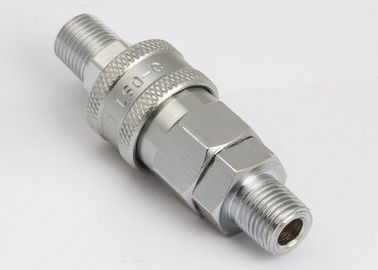 Material Optional Air Quick Disconnect Couplings 1/8"-1/2" In Carbon Steel Chrome Three