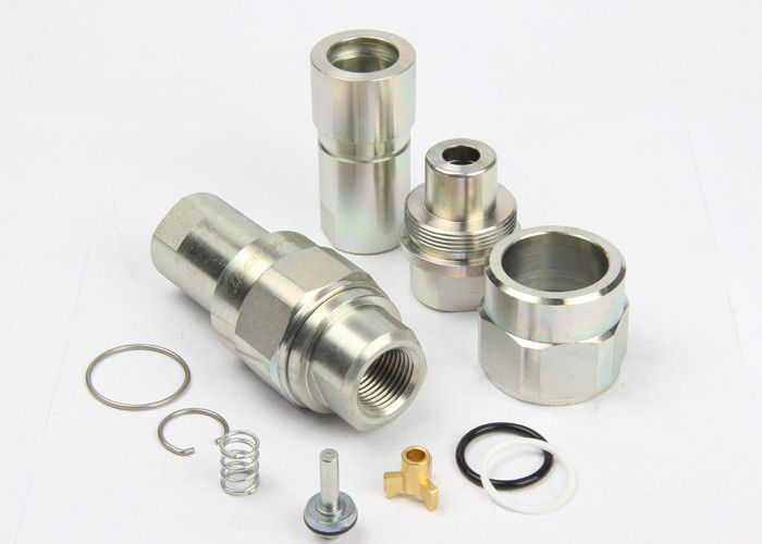 Screw Type Hydraulic Quick Disconnect Couplings KZEBA In Carbon Steel Chrome Three