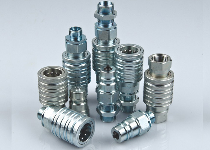 Pull And Push Hydraulic Quick Connect Couplings ISO5675 Rated Flow 12 GPM