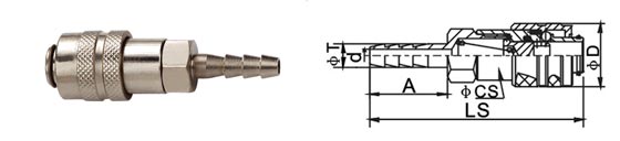 Light Weight Pneumatic Quick Disconnect Couplings , Air Line Quick Disconnect In Brass