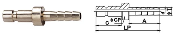 Light Weight Pneumatic Quick Disconnect Couplings , Air Line Quick Disconnect In Brass