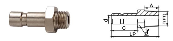 Light Weight Pneumatic Quick Disconnect Couplings , Air Line Quick Disconnect In Brass