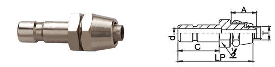 Light Weight Pneumatic Quick Disconnect Couplings , Air Line Quick Disconnect In Brass