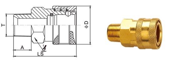 Medium Pressure Hydraulic Quick Disconnect Couplings LSQ-RD General Application