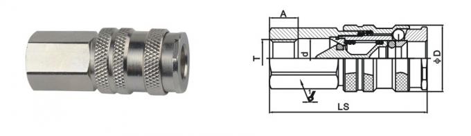 Interchangeable Pneumatic Quick Connect Coupling Miniature ISO 6150B Standard