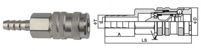 Interchangeable Pneumatic Quick Connect Coupling Miniature ISO 6150B Standard