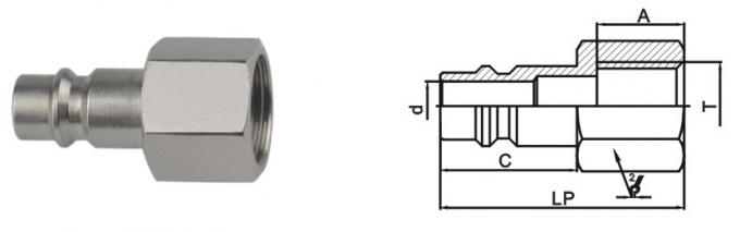 Convenient Pneumatic Quick Disconnect Couplings LSQ-25 Rectus 25KA In Brass