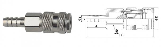 Convenient Pneumatic Quick Disconnect Couplings LSQ-25 Rectus 25KA In Brass
