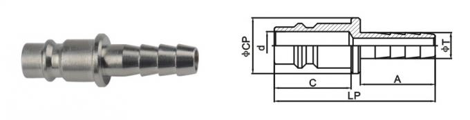 Convenient Pneumatic Quick Disconnect Couplings LSQ-25 Rectus 25KA In Brass