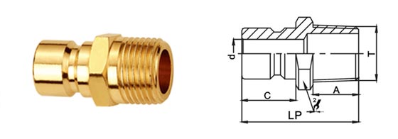 1.5 Mpa Pneumatic Quick Release Coupling , LSQ-Q2 Quick Release Connector