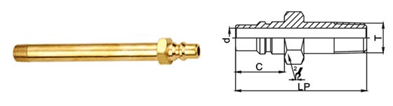 High Flow Pneumatic Quick Release Coupling , Mini Brass Quick Release Coupling