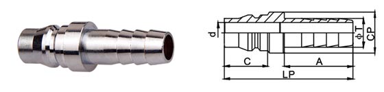 Flexible Durable Brass Quick Release Coupling LSQ-CC Use For Shipping Building