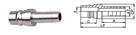 Flexible Durable Brass Quick Release Coupling LSQ-CC Use For Shipping Building