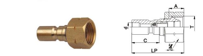 Flexible Durable Brass Quick Release Coupling LSQ-CC Use For Shipping Building