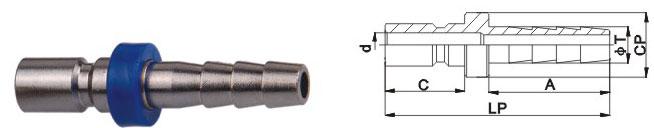 Flexible Durable Brass Quick Release Coupling LSQ-CC Use For Shipping Building