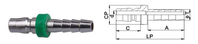Flexible Durable Brass Quick Release Coupling LSQ-CC Use For Shipping Building