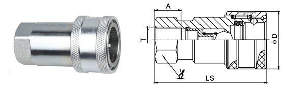 Ball Valve Type Hydraulic Quick Connect Couplings , LSQ-S4 Quick Disconnect Hydraulic