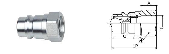 Ball Valve Type Hydraulic Quick Connect Couplings , LSQ-S4 Quick Disconnect Hydraulic