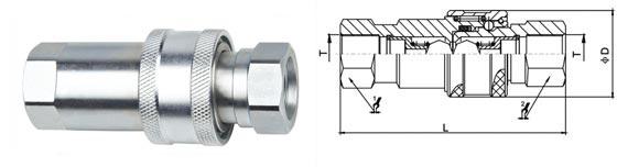 Ball Valve Type Hydraulic Quick Connect Couplings , LSQ-S4 Quick Disconnect Hydraulic