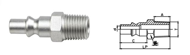 1.6 Mpa Pneumatic Quick Connect Coupling , LSQ-300 CEJN 300 Type Quick Connect Coupling