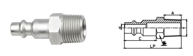 Lightweight Pneumatic Quick Connect Coupling , Interchang - Eability High Flow Coupler