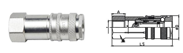 Lightweight Pneumatic Quick Connect Coupling , Interchang - Eability High Flow Coupler