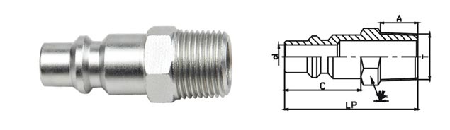 Durable Professional Pneumatic Push Fit Connectors 8.2 mm ISO 6150B Standard