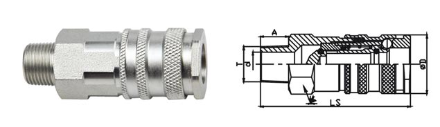 Durable Professional Pneumatic Push Fit Connectors 8.2 mm ISO 6150B Standard