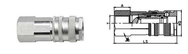 Durable Professional Pneumatic Push Fit Connectors 8.2 mm ISO 6150B Standard