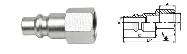 Durable Professional Pneumatic Push Fit Connectors 8.2 mm ISO 6150B Standard