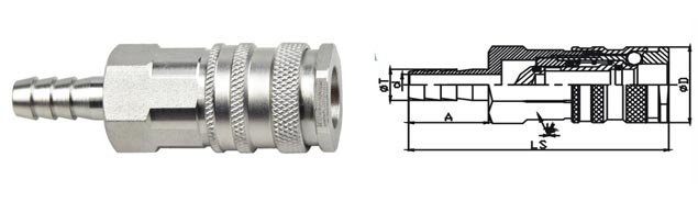 Durable Professional Pneumatic Push Fit Connectors 8.2 mm ISO 6150B Standard