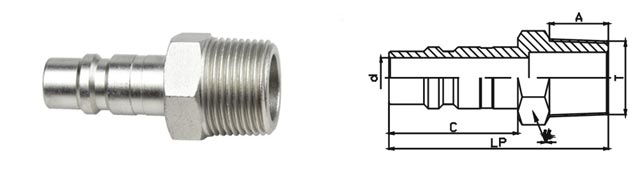 Reusable Pneumatic Air Connectors , 1.6 Mpa High Pressure Quick Connect Coupling