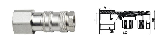 Reusable Pneumatic Air Connectors , 1.6 Mpa High Pressure Quick Connect Coupling