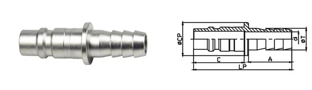 Reusable Pneumatic Air Connectors , 1.6 Mpa High Pressure Quick Connect Coupling