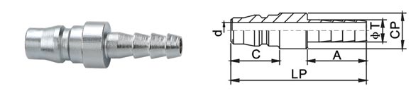 Manual Type Pneumatic Quick Disconnect Couplings , Chrome Three Air Quick Disconnect