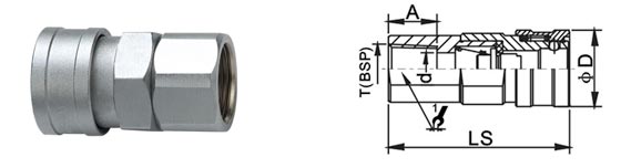 Chinese Type Pneumatic Quick Disconnect Couplings QKD-158 Chrome Plated