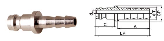 Straight Through Pneumatic Quick Disconnect Couplings , High Flow Quick Disconnect Air