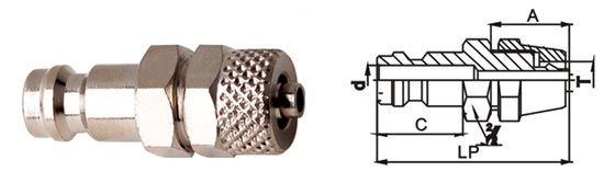 Straight Through Pneumatic Quick Disconnect Couplings , High Flow Quick Disconnect Air