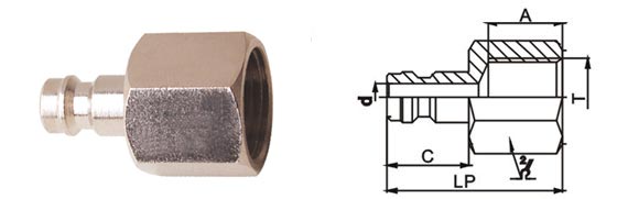 Straight Through Pneumatic Quick Disconnect Couplings , High Flow Quick Disconnect Air