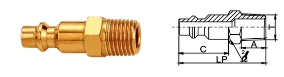 Nickle Plated Quick Disconnect Coupling LAM American Type ISO 6150B Standard