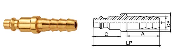 Nickle Plated Quick Disconnect Coupling LAM American Type ISO 6150B Standard
