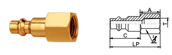 Nickle Plated Quick Disconnect Coupling LAM American Type ISO 6150B Standard
